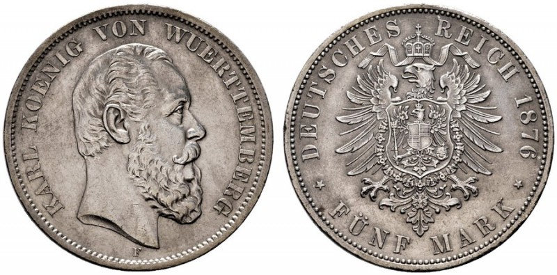 EUROPA UND ÜBERSEE   DEUTSCHLAND NACH 1871   Württemberg   (D) Karl 1864-1891 5...
