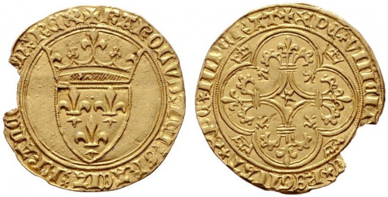  EUROPA UND ÜBERSEE   FRANKREICH   Karl VII. 1422-1461   (D) Ecu d'or à la couro...