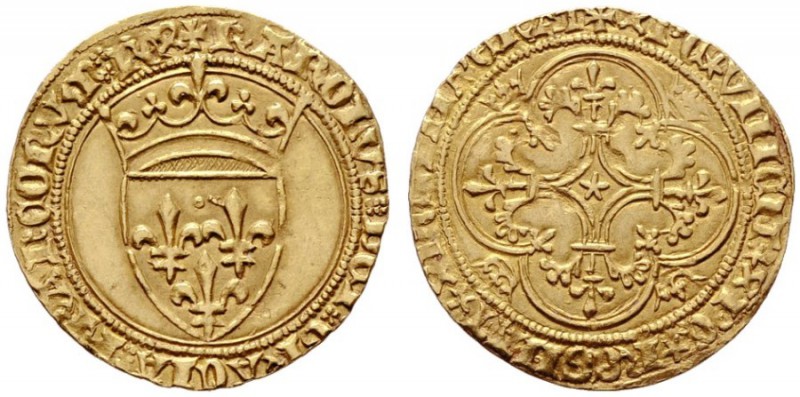 EUROPA UND ÜBERSEE   FRANKREICH   Karl VII. 1422-1461   (D) Ecu de France couro...