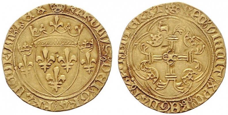 EUROPA UND ÜBERSEE   FRANKREICH   Karl VII. 1422-1461   (D) Ecu d'or a la couro...
