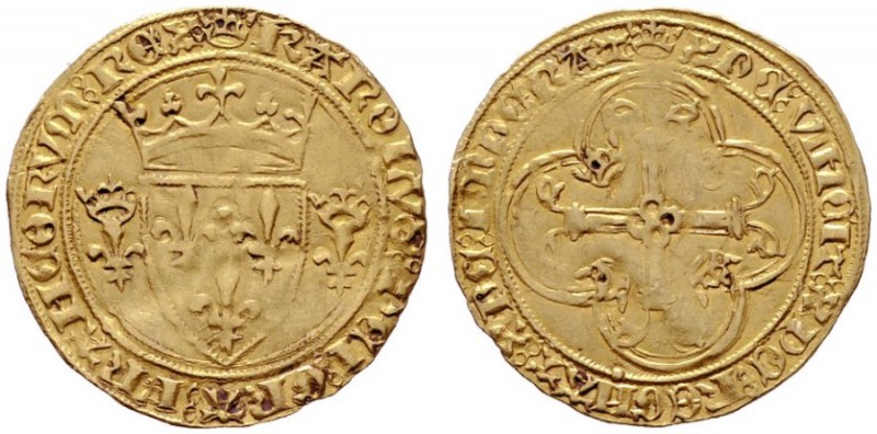  EUROPA UND ÜBERSEE   FRANKREICH   Karl VII. 1422-1461   (D) Ecu d'or à la couro...