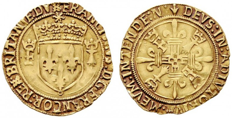  EUROPA UND ÜBERSEE   FRANKREICH   Franz I. 1515-1547   (D) Ecu d'or soleil de B...