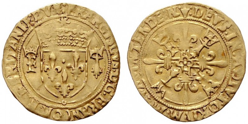  EUROPA UND ÜBERSEE   FRANKREICH   Franz I. 1515-1547   (D) Ecu d'or au soleil d...