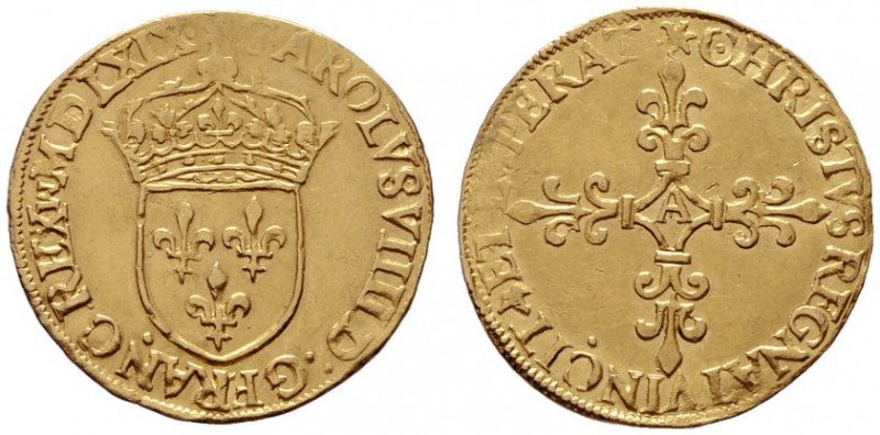  EUROPA UND ÜBERSEE   FRANKREICH   Karl IX. 1560-1574   (D) Ecu d'or au soleil 1...