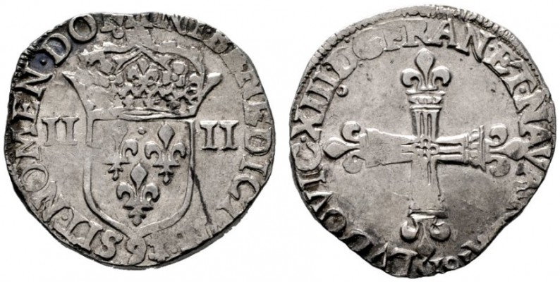  EUROPA UND ÜBERSEE   FRANKREICH   Ludwig XIII. 1610-1643   (D) Quart d'ecu 161(...