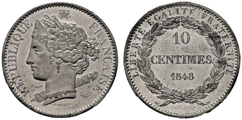  EUROPA UND ÜBERSEE   FRANKREICH   2. Republik 1848-1852   (D) Zinc-Probe-10 Cen...