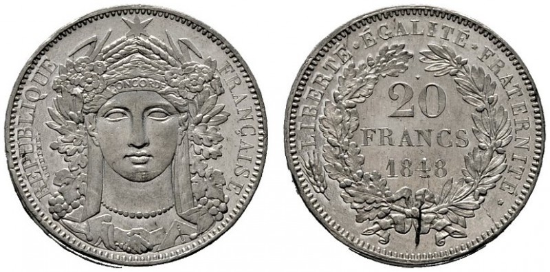  EUROPA UND ÜBERSEE   FRANKREICH   2. Republik 1848-1852   (D) Zinc-Probe-20 Fra...