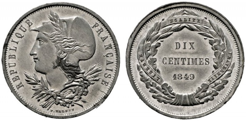  EUROPA UND ÜBERSEE   FRANKREICH   2. Republik 1848-1852   (D) Zinc-Probe-10 Cen...