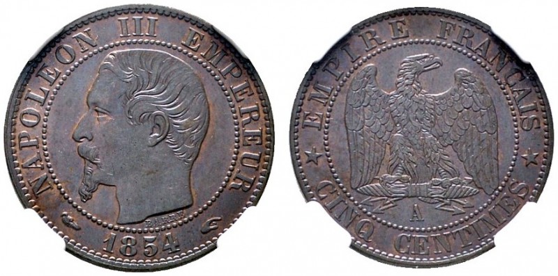  EUROPA UND ÜBERSEE   FRANKREICH   Napoleon III. 1852-1870   (D) 5 Centimes 1854...