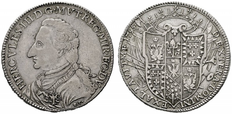  EUROPA UND ÜBERSEE   ITALIEN   Modena   (D)  Ercole III. d'Este 1780-1797 Talle...