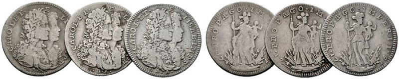  EUROPA UND ÜBERSEE   ITALIEN   Neapel   (D) Carlo III/VI 1707-1734 Lot 3 Stk.: ...