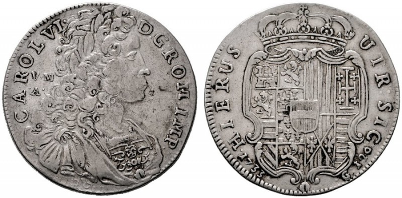  EUROPA UND ÜBERSEE   ITALIEN   Neapel   (D) Carlo III/VI 1707-1734 Piaster zu 1...