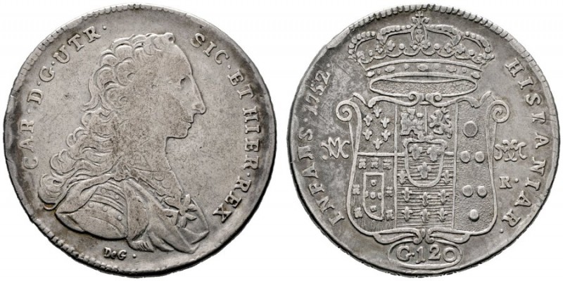  EUROPA UND ÜBERSEE   ITALIEN   Neapel   (D) Carlo Borbone 1734-1759 Piaster 175...