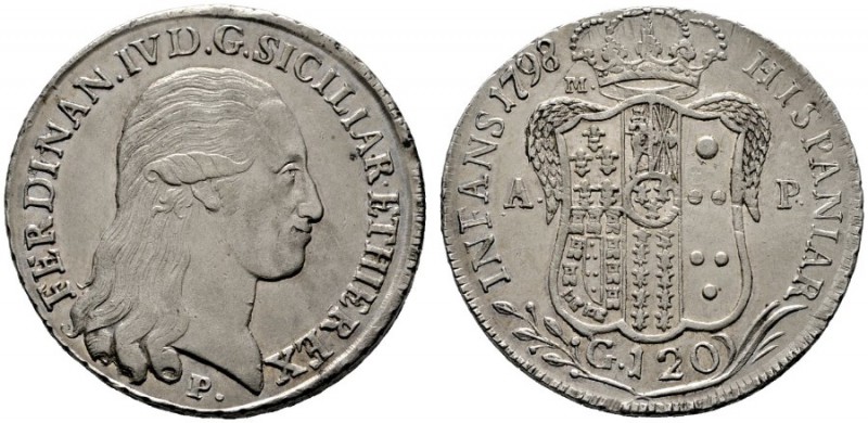  EUROPA UND ÜBERSEE   ITALIEN   Neapel   (D) Ferdinand IV. 1759-1799 Piaster zu ...