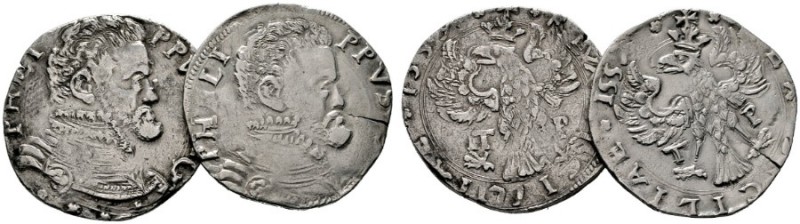  EUROPA UND ÜBERSEE   ITALIEN   Sizilien   (D) Philipp II. 1556-1598 Lot 2 Stk.:...