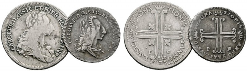  EUROPA UND ÜBERSEE   ITALIEN   Sizilien   (D) Karl di Borbone 1734-1759 Lot 2 S...