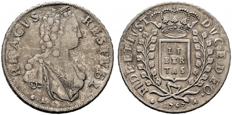  EUROPA UND ÜBERSEE   KROATIEN   Ragusa   (D) Libertina 1793 GA Dav:1641 s.sch.