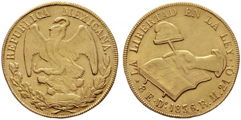  EUROPA UND ÜBERSEE   MEXICO   1. Republik 1824-1864   (B) 8 Escudos 1836 RM, Du...