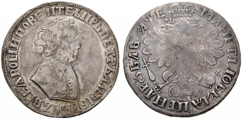  EUROPA UND ÜBERSEE   RUSSLAND   Peter I. 1682-1725   (D) Rubel 1705 (Kyrillisch...