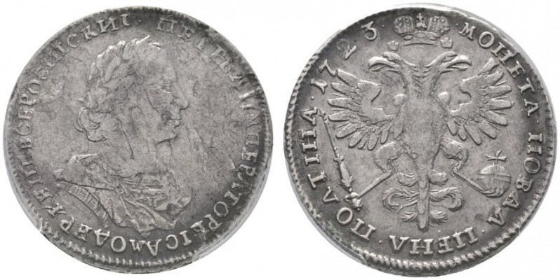  EUROPA UND ÜBERSEE   RUSSLAND   Peter I. 1682-1725   (D) Poltina (1/2 Rubel) 17...