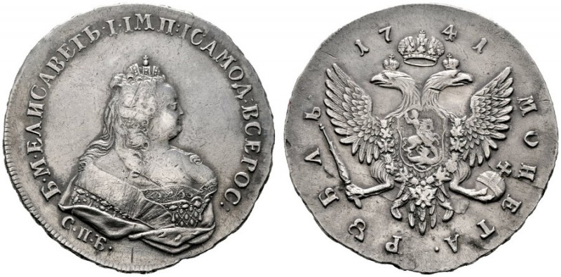  EUROPA UND ÜBERSEE   RUSSLAND   Elisabeth 1741-1762   (D) Rubel 1741 СПБ, St. P...