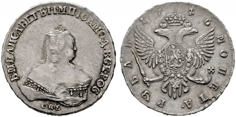  EUROPA UND ÜBERSEE   RUSSLAND   Elisabeth 1741-1762   (D) Rubel 1746 СПБ, St. P...