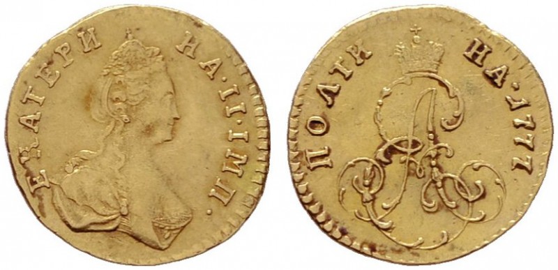  EUROPA UND ÜBERSEE   RUSSLAND   Katharina II. 1762-1796   (D) Poltina 1777, St....