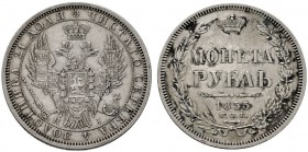  EUROPA UND ÜBERSEE   RUSSLAND   Alexander II. 1855-1881   (D) Rubel 1855 СПБ-НI, St. Petersburg Bitkin:45 s.sch.
