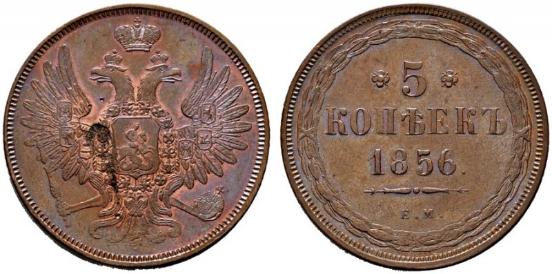  EUROPA UND ÜBERSEE   RUSSLAND   Alexander II. 1855-1881   (D) 5 Kopeken 1856 EM...