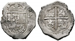  EUROPA UND ÜBERSEE   SPANIEN   (D) Philipp IV. 1621-1665 8 Reales Sevilla (?), SB. Schiffsgeld s.sch.