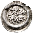  EUROPA UND ÜBERSEE   BÖHMEN - MÄHREN   Prag - Bistum   (D) Premysl II. Ottokar 1253-1278 Brakteat (0,58 g), o.J. Av.: reitender König, in der Linken ...