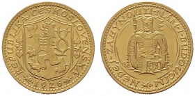  EUROPA UND ÜBERSEE   TSCHECHOSLOWAKEI   Republik 1918-1992   (B) Dukat 1926 Fr:2  Gold vzgl./stplfr.
