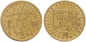  EUROPA UND ÜBERSEE   TSCHECHOSLOWAKEI   Republik 1918-1992   (B) 10 Dukaten 1936 (34,91 g); Fr:4, KM:14  Gold f.stplfr.