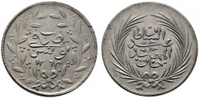  EUROPA UND ÜBERSEE   TUNESIEN  (D) Abdul Mejid 1839-1861 (1255-1277 AH) 5 Piaster AH 1263 KM:107 R vzgl.