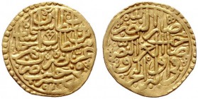  EUROPA UND ÜBERSEE   TÜRKEI   (D) Sultani 926 AH Haleb(?) (3,47 g)  Gold s.sch./vzgl.