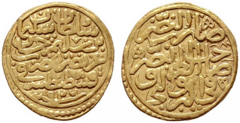  EUROPA UND ÜBERSEE   TÜRKEI   (D) Sultani 926 AH Kostantiniye (3,47 g)  Gold s....