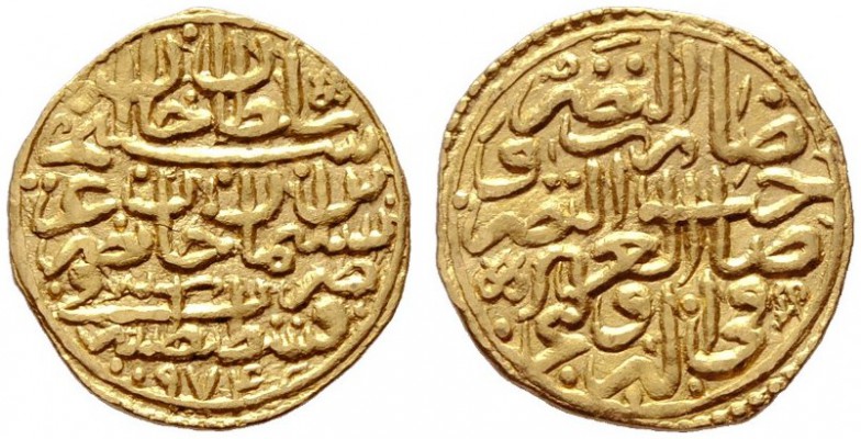  EUROPA UND ÜBERSEE   TÜRKEI   (D) Sultani 974 AH Kostatiniye (3,44 g)  Gold f.v...