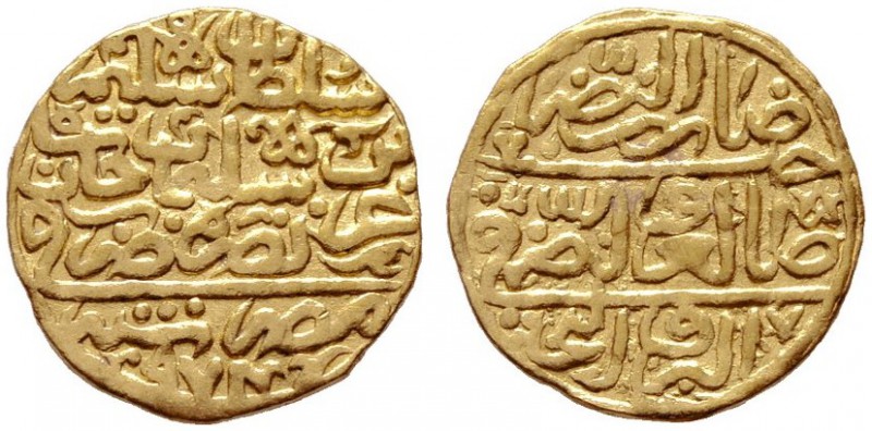  EUROPA UND ÜBERSEE   TÜRKEI   (D) Sultani 974 AH Misr (3,38 g)  Gold s.sch.