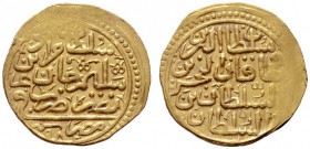  EUROPA UND ÜBERSEE   TÜRKEI   (D) Murad III. 1574-1595 (982-1003 AH) Sultani 982 AH Misr (3,51 g); Prägeschwäche  Gold vzgl.