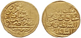  EUROPA UND ÜBERSEE   TÜRKEI   (D) Murad III. 1574-1595 (982-1003 AH) Sultani 982 AH Misr (3,50 g); Prägeschwäche  Gold vzgl.