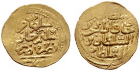  EUROPA UND ÜBERSEE   TÜRKEI   (D) Murad III. 1574-1595 (982-1003 AH) Sultani Misr (3,51 g); Jahr nicht lesbar. Prägeschwäche  Gold f.vzgl.