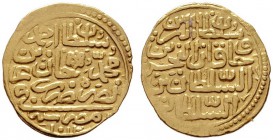  EUROPA UND ÜBERSEE   TÜRKEI  (D) Ahmed I. 1603-1617 (1012-1028 AH) Sultani 1013 AH Misr (3,47 g) Gold R s.sch.