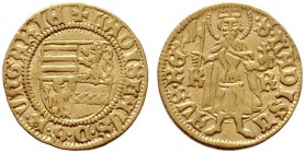  EUROPA UND ÜBERSEE   UNGARN   (D) Ladislaus V. 1453-1457 Goldgulden o.J. (1455) Kremnitz (3,48 g); Pohl:H3-3, AL:30/4  Gold vzgl.