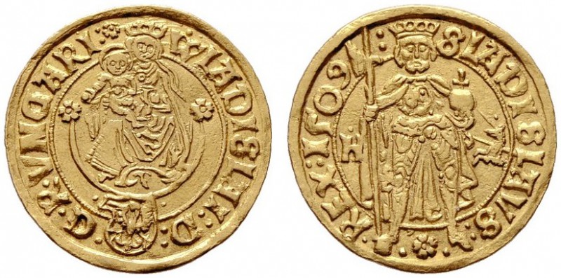  EUROPA UND ÜBERSEE   UNGARN   (E)  Wladislaus II. 1490-1516 Goldgulden (3,56 g)...