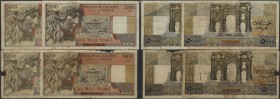 Algeria: huge lot with 78 Banknotes Algeria 5000 Francs with different dates 1946, 1947, 1949, 1950, 1951, 1952, 1953 and 1955 in a lot of used condit...