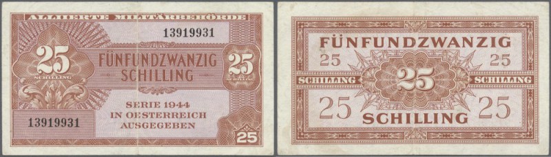 Austria: 25 Schilling 1944 Alliierte Militärbehörde in nice used condition with ...