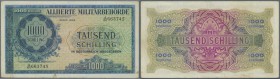 Austria: 100 Schillings 1944 P. 111, center fold, normal traces of use in paper, handling, stain dots at lower border but no holes or tears and still ...