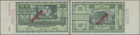 Austria: 1000 Schilling 1945 Specimen P. 120s with 2 ”Muster” perforations and Muster overprint, not folded, corner fold at lower right, only very lig...