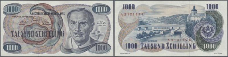 Austria: 1000 Schilling 1961, size 150 x 75 mm, so called ”kleiner Kaplan”, P.14...