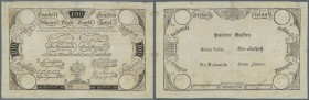 Austria: 100 Gulden 1806 P. A42a, highly rare high denomination note, 3 vertical and one horizontal fold, slight creases, no holes, probably 2 tiny re...